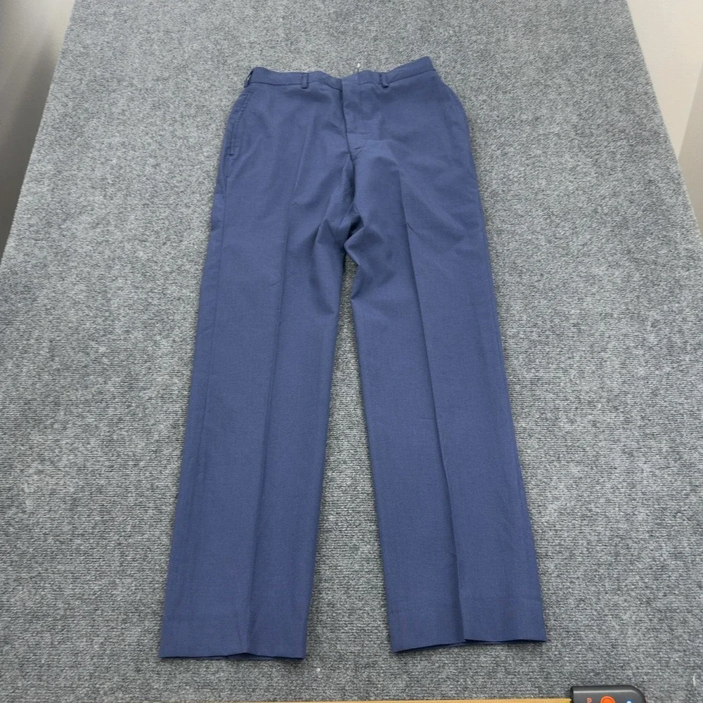 Vintage Tennessee Apparel Corp Trousers Mens 32R Blue Wool Blend Military Style